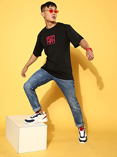 Image of Veirdo Men's Cotton Printed Oversized Fit T-Shirt