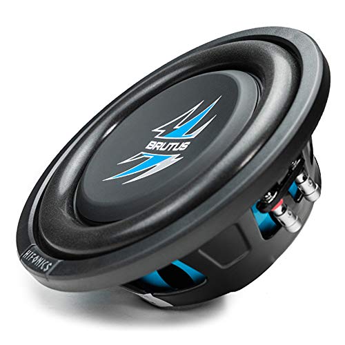 Hifonics BXS8D4 Brutus Shallow Mount Subwoofer (Black) ââ‚¬â€œ 8 Inch Subwoofer, 400 Watt, Car Audio System, 2 Inch Voice Coils, UV Rubber Surround, Best in Sealed Enclosures, Marine Grade