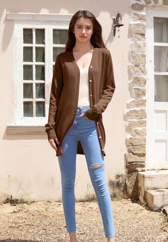SVALIY Cardigan Sweaters for Women Lightweight Open Front Sweater Knit Long Cardigans Button Fall Outfits2
