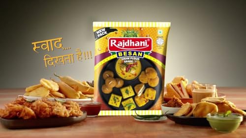 Image of Rajdhani Chana Dal Besan 1 kg (Pack of 10) | 100% Chana Dal Besan | Organic Gluten Free Besan | |Rajdhani Organic Besan Flour - 100% Pure|