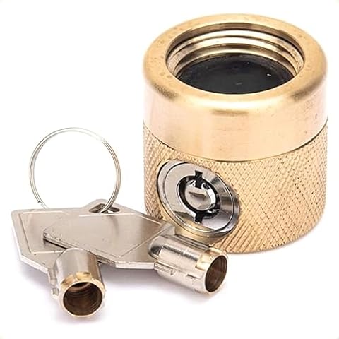 Flow Security Systems The FaucetLock | Heavy Duty Brass Construction | Prevents Water Theft & Secures Outdoor Bibbs | Promotes Water Conservation | Keyed Randomly | FSS 50 | 1 Pack Cover