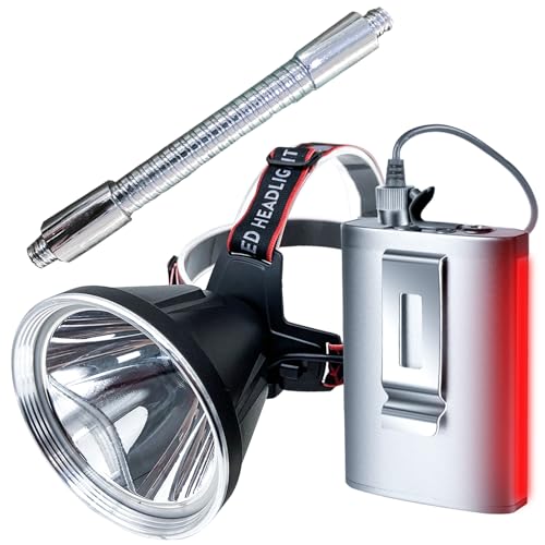 PUNLIM Led Headlamp Rechargeable Headlamps for Adults 100000 Lumen,with Rechargeable Battery Smart Flashlight in case, Power Bank,for Adults Hard Hat Camping Hiking Machanic Miner