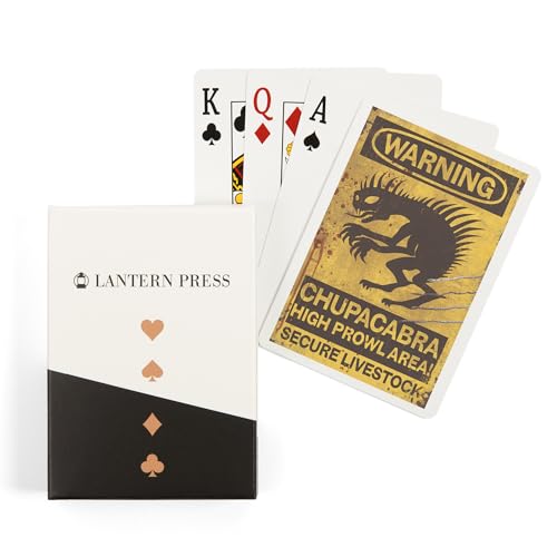 Lantern Press Chupacabra, 52 cartas póker para adultos