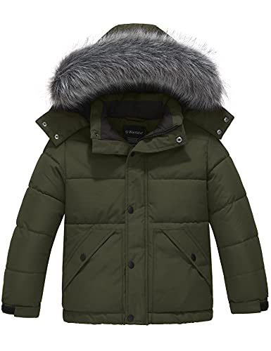 Image of wantdo Boys' Winter Coat Waterproof Puffer Jacket with Detachable Hood