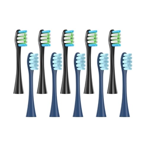 ���u���V�w�b�h Oclean X PRO/Z1/F1/One/Air 2/SE �\�t�g�m�Y���ƌ݊������� �^�󖧕p�b�P�[�W(5Black5Blue)