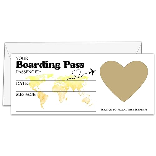 AWSICE Scratch Surprise Boarding Pass, 1 Set Make...