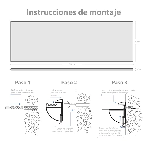 La Mejor comparativa de Herrajes para repisas de vidrio que Puedes comprar On-line. 30 Imagen adicional