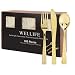 300 Pieces Gold Plastic Cutlery Premium Quality Disposable Silverware Polished,100Knives,100Forks,100Spoons Heavy Duty Flatware for Weddings,Parties