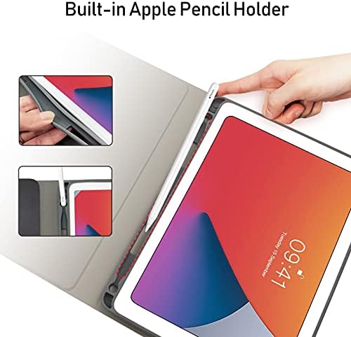 iPad Keyboard Case for iPad 6th Gen 2018, iPad 5th Gen 2017, iPad Pro 9.7, iPad Air 2, iPad Air 1 - Protective Cover with Detachable Keyboard - 7 Colors Backlight & Built-in Pencil Holder (Black)