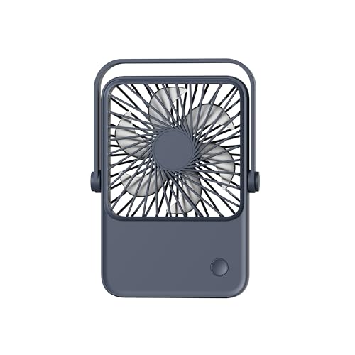 Image of Dravina Portable Desk Fan Battery Operated - 3000mAh, Foldable, 3 Speed Modes Strong Airflow, Small Personal Fan with 180 Adjustable Tilt Angle, Quiet Cooling Fan for Home, Office, Dorm
