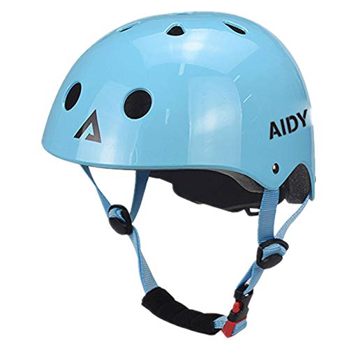 Casco de equilibrio infantil azul para evitar golpes en la cabeza al aprender a patinar 2