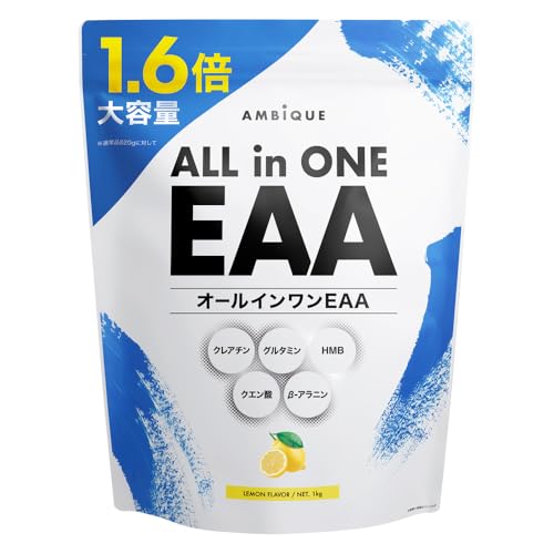 オールインワンEAA BCAA クレアチン グルタミン クエン酸 HMB アンビーク 必須アミノ酸9種配合 国産 (1kg, レモン)のサムネイル