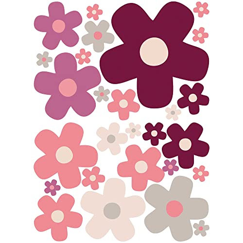 GamesMonkey® - Adesivi Auto Fiori Margherite Prilblumen Tuning - 27/54 / 108 Pezzi - Carrozzeria Divertenti Moto Bicicletta Stickers Vetri Casco (Medium, 27 Pezzi, Col 008)