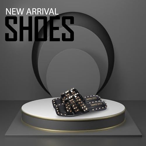 Cape Robbin AMISHA Stylish Slide Sandals For Women - Womens Sandals With Gold Spikes - Studded Open-Toe Summer Slides For Women - Slip-On Women'S Sandals thumb #4