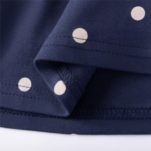 Image of Girls Cotton Long Sleeve Casual Cartoon Appliques Striped Jersey Dresses