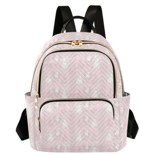 Mochila de conejo blanco con rubor estilo casual ideal para regalar a mujeres