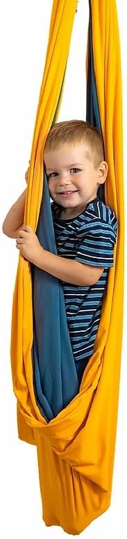 BLIABLU Columpio interior para niños + kit de colgar, columpio sensorial interior, columpio de terapia ideal para niños con TDAH, autismo, trastorno