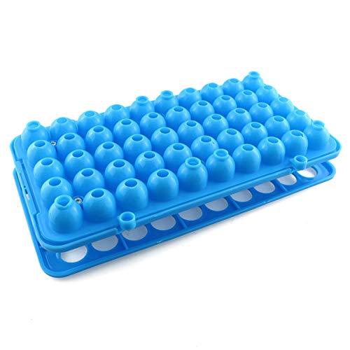 E-Outstanding Test Tube Rack Blue Plastic Centrifuge Tube Racks With Silicone Pad Tubes 50 Positions For 5Ml,10Ml,15Ml,50Ml 18Mm #TOP2
