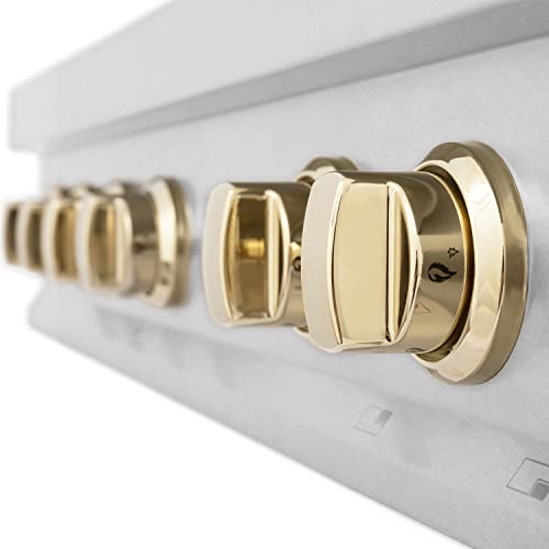 Zline Kitchen And Bath RTSZ-48-G Zline Autograph Edition 48 Inch Porcelain Rangetop With 7 Gas Burners In Fingerprint Resistant Stainless Steel And Gold Accents thumb #5