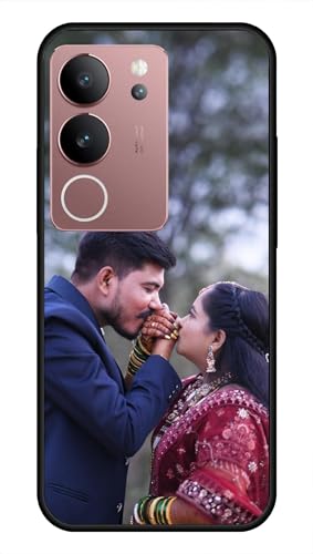 Image of NDCOM for Customised Back Cover Vivo V29 5G | Vivo V29 Pro 5G | Premium Stylish Matte Finish Mobile Case DIY Personalised Photo Design | Customized Gift Custom Text Name Printed Metal Case