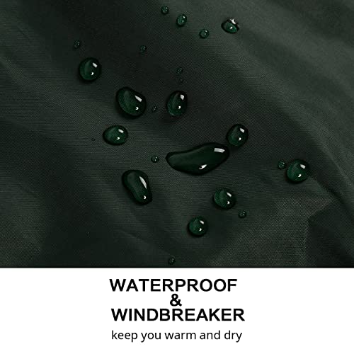 Image of Lansbojun Mens Windbreaker Waterproof Packable Rain Jacket with Hood Wind Breaker Green L
