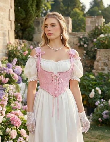 Image of Scarlet Darkness Corset Tops for Women Renaissance Underbust Corset Boned Lace Up Corsets