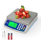 Bilancia cucina digitale acciaio inossidabile 30kg bilancia professionale per alimenti Ideale per panifici Mense e cucine bilancia contapezzi con display LCD Funzione Tara