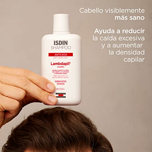 ISDIN Lambdapil Champú Anticaída Ayuda a Reducir la Caída Excesiva del Cabello y a Aumentar su Densidad, Cabello Fuerte y con Aspecto Saludable, 200 ml - imagen 3