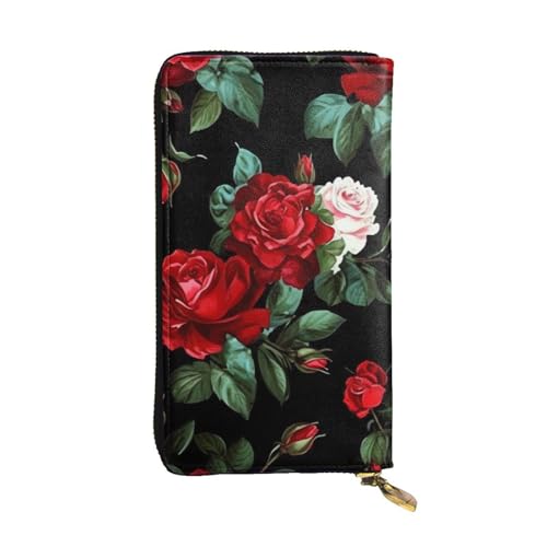 Long portefeuille cuir rose zippé homme femme grand format porte-carte élégant