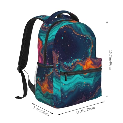 Starry Sky Pattern No.4 Lightweight casual cushioned shoulder strap backpack, college student travel backpack2