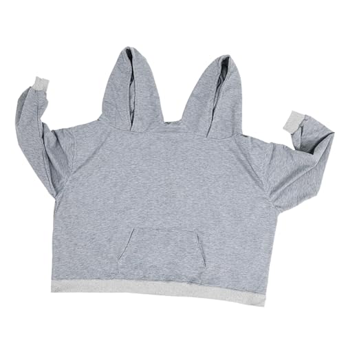 CONGARTENO Sudadera Doble para Parejas Oversize De Poliéster Gris, Unida para Dos Personas, Talla Única, Cómoda y Transpirable para Salidas Románticas y Casuales