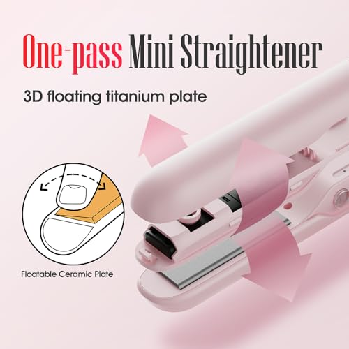 Plancha de pelo portátil mini LENA H3A con placas de titanio miniatura 2