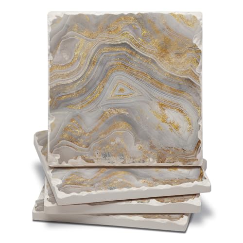 Thirstystone Agate Allure 4-Pack Absorbent Stone...