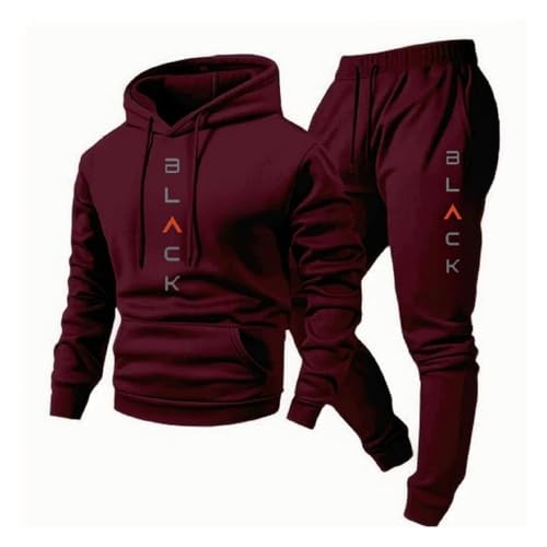 Chandal Hombre Completo - Conjunto Chandal Hombre Deporte Sudadera Y Pantalones Deportivas Running Elásticos Manga Larga Ropa Termico 2 Piezas Trekking Otoño Invierno Chándales Vino XL