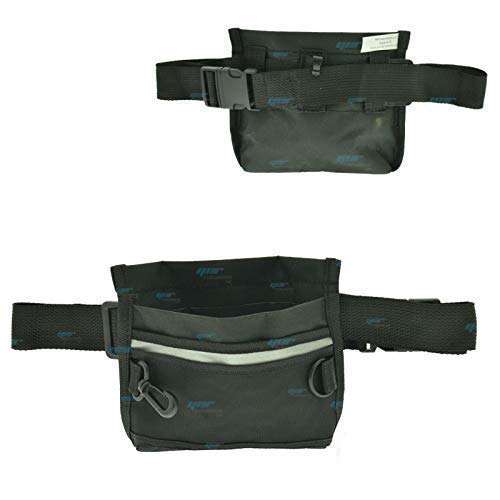 YNR® Pet Treat Pouch | Cat Dog Training Snack Bag | Storage Holder Dispenser | Snacks Toys Balls | Adjustable Belt (Black)