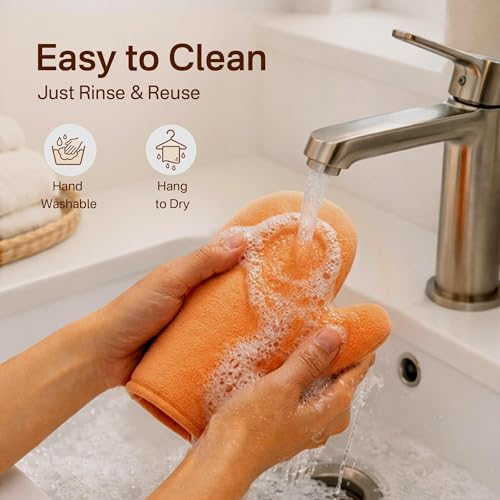 Image of Self Tanner Mitt, Self Tanning Mitt Applicator, Sunning Tanning Gloves for Self Tan Lotion, Tan Applicator Set, Streak-Free Smooth Even Finish, Self Tanner Mitt for Mousse Spray, 2 Pack
