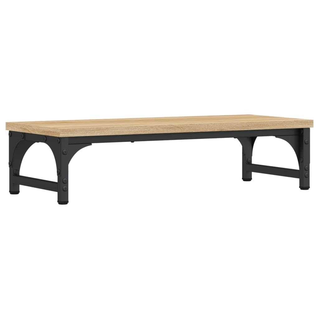 Supporto per monitor in rovere Sonoma, 55 x 23 x 14 cm, rialzo per monitor in legno, supporto ergonomico per monitor con gambe regolabili, per ufficio e scrivania