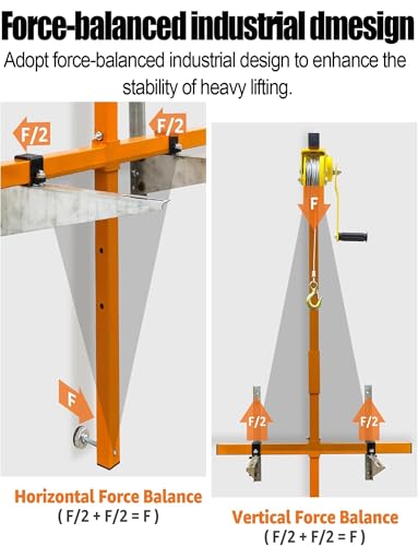 HeavyDuty AC Crane660 Lbs Pojemność Ręczny wciągarka 3000 cm Narzędzie dla profesjonalistów Do użytku na zewnątrz Wydajny sprzęt podnoszący dla techników