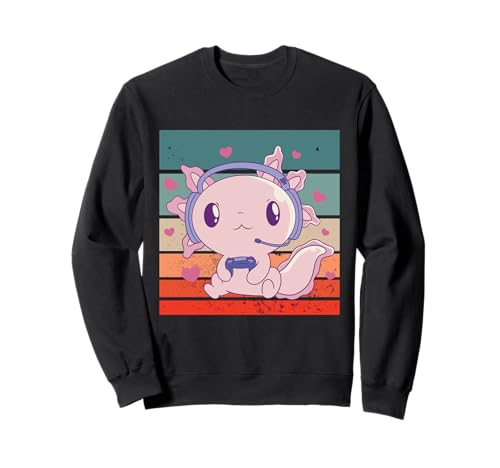 Axolotl Gaming Lindo controlador de auriculares Kawaii Sudadera