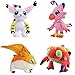 LERDBT Digimon Adventure - Peluche de 30 cm Agumon Piyomon Gabumon Tentomon Palmon Gomamon Patamon Tailmon Lindo Anime Plushie Juguetes para niños (elige uno de cuatro)