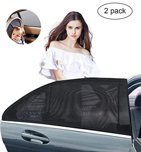 Bigmeda 2 X Pare Soleil de Voiture Nuances de Fenêtre de Voiture Bébés, Universel Auto Taille [Convenir sur des Petites Voitures] Offre Une Protection UV Maximale Bébé, Enfant Chien