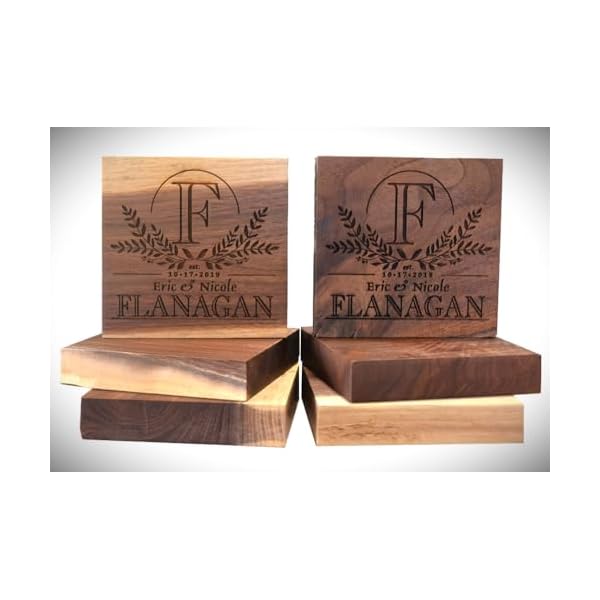 Personalized cutting board wedding giftwalnut live edge wood 6 designs customized monogramed bride groom unique engraved rustic display newlywed couple parents anniversary housewarming christmas  urban country home decor