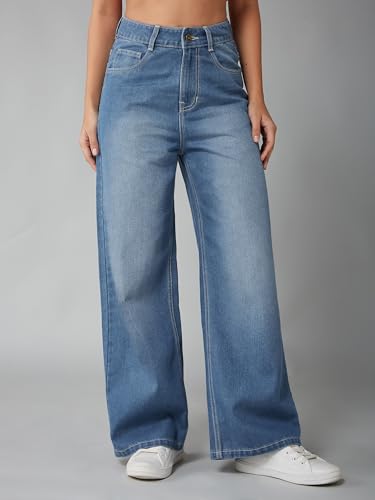 Image of Dolce Crudo Women's High Waist Straight Fit Jeans