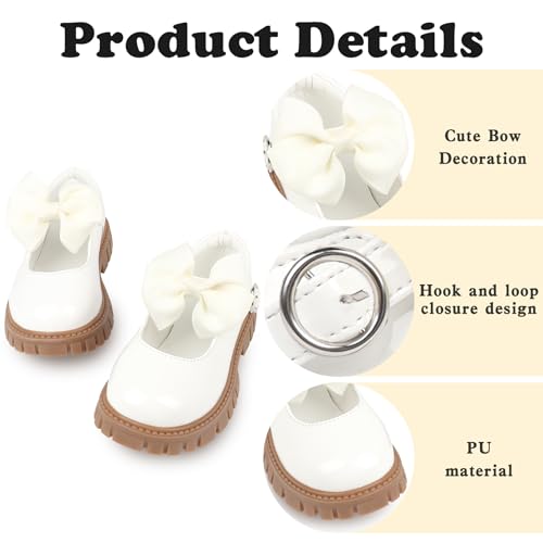 Image of Toddler Girl Dress Shoes Bow Black Dress School Shoes Princess Mary Jane for Toddler /Little Girl