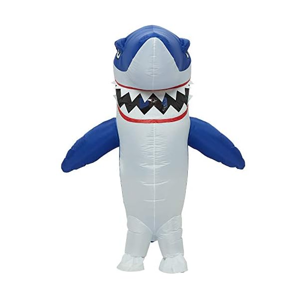 One casa inflatable costume full body shark air blow up funny party halloween costume for adult - image 6