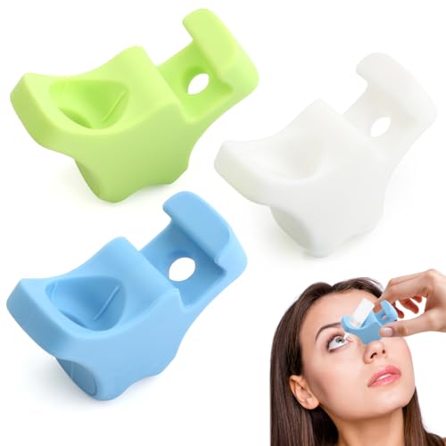 3Pcs Silicone Eye Drop Guide The Ultimate Eye Drop Helper for Seniors & Caregivers Reusable Precision Applicator Easy-to-Use for Elderly and Comfortable Grip Fits Most Bottles