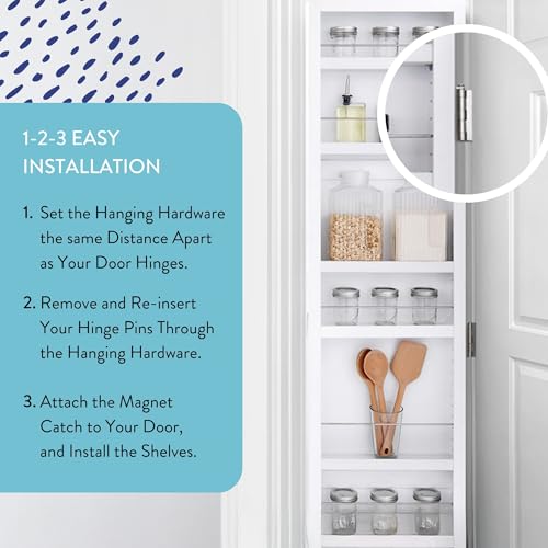 Deluxe Mirrored Behind The Door Adjustable Medicine Cabinet, Kitchen & Bathroom Storage Cabinet