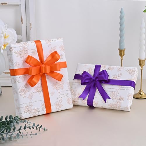 Image of Torrid Double Face Satin Ribbon 1 inch X 50 Yards Spool Bright Colors Very Suitable for Weddings Gift Package Wrapping Dancer Wand Sewing Party Hair Bow Invitation Decorations and More