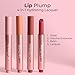 MCoBeauty - Lip Plump 4-in-1 Hydrating Lacquer - Multi-Benefit Lip Color with Shea Butter, Hyaluronic Acid and Click-Pen Format - Emily, Natural Mauve - 2.5ml
