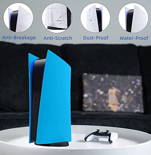 Image of New World Digital Edition Face Plates Cover Skins Shell Panels for PS5 Console, Accessories Faceplates Protective Shell Replacement Plate (Digital Starlight Blue Digital)